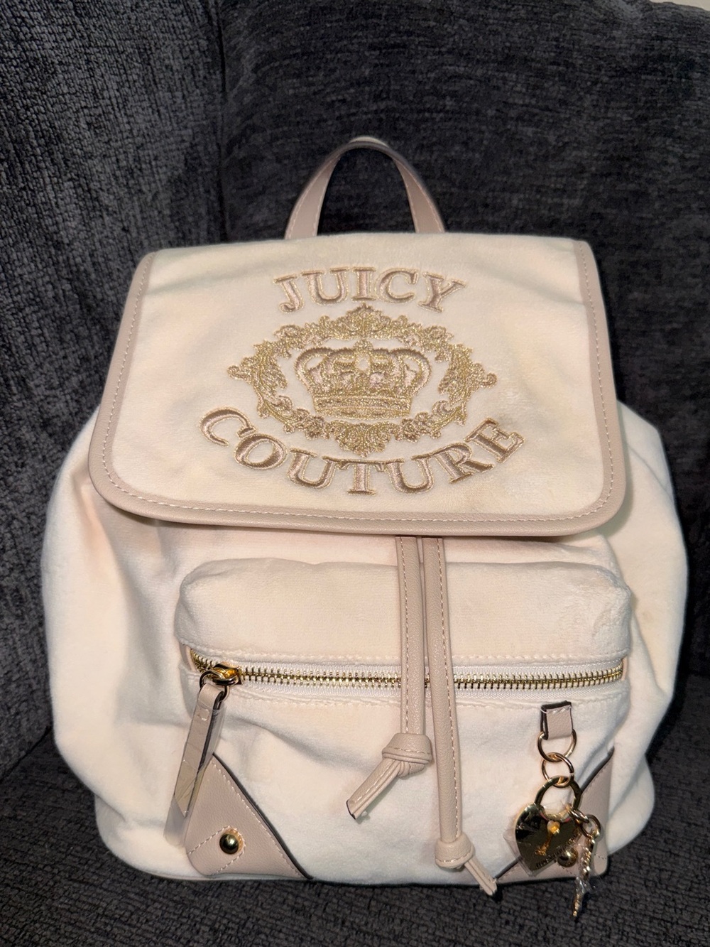 Juicy Couture Falling For Juicy Backpack New Y2K Cream